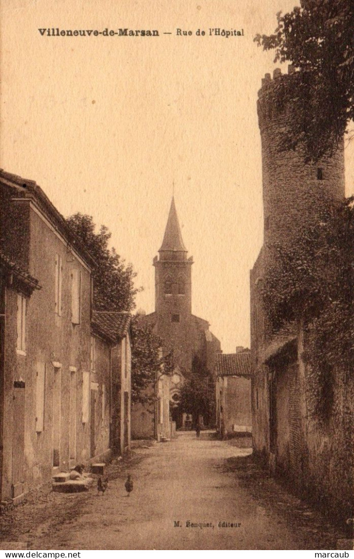 CPA 40 Landes - VILLENEUVE De Marsan - Rue De L'hôpital - Villeneuve De Marsan