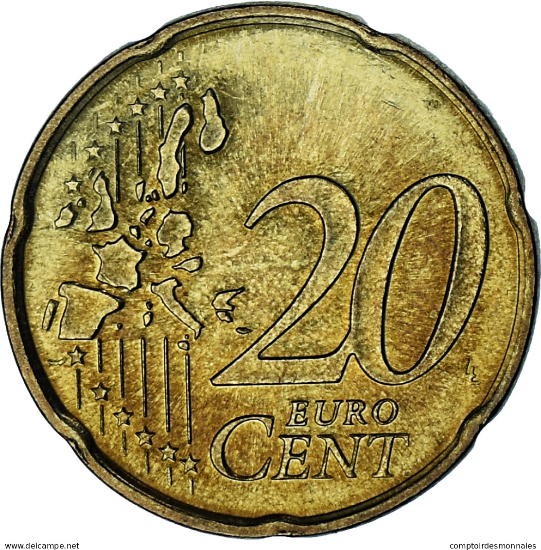 Monaco, Rainier III, 20 Euro Cent, 2002, Paris, TTB+, Laiton, Gadoury:MC176 - Monaco