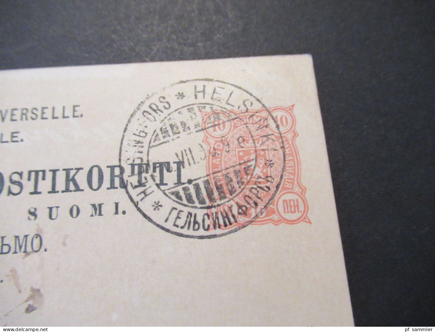 Finnland / Suomi 1896 ?! Ganzsache Nach Hannover Gesendet Ab Helsinki / Helsingfors - Postal Stationery