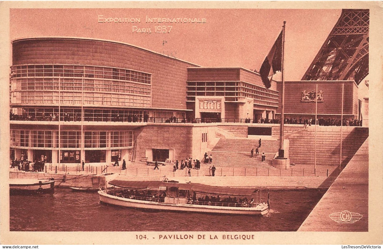 FRANCE - Exposition Internationale Paris 1937 - Pavillon De Belgique - Animé - Carte Postale Ancienne - Exposiciones