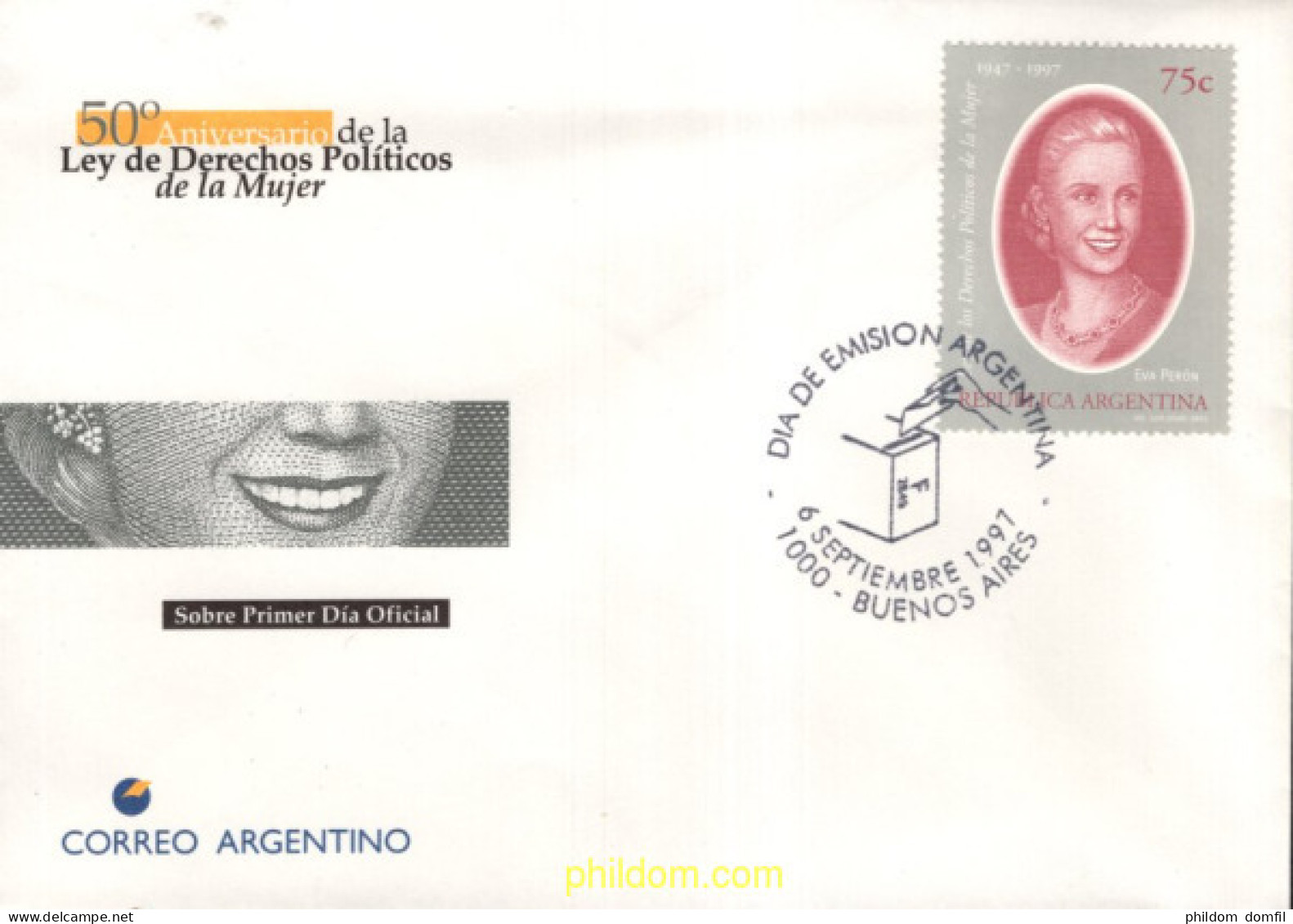 715460 MNH ARGENTINA 1997 LEY DE LOS DERECHOS POLITICOS DE LA MUJER - Neufs