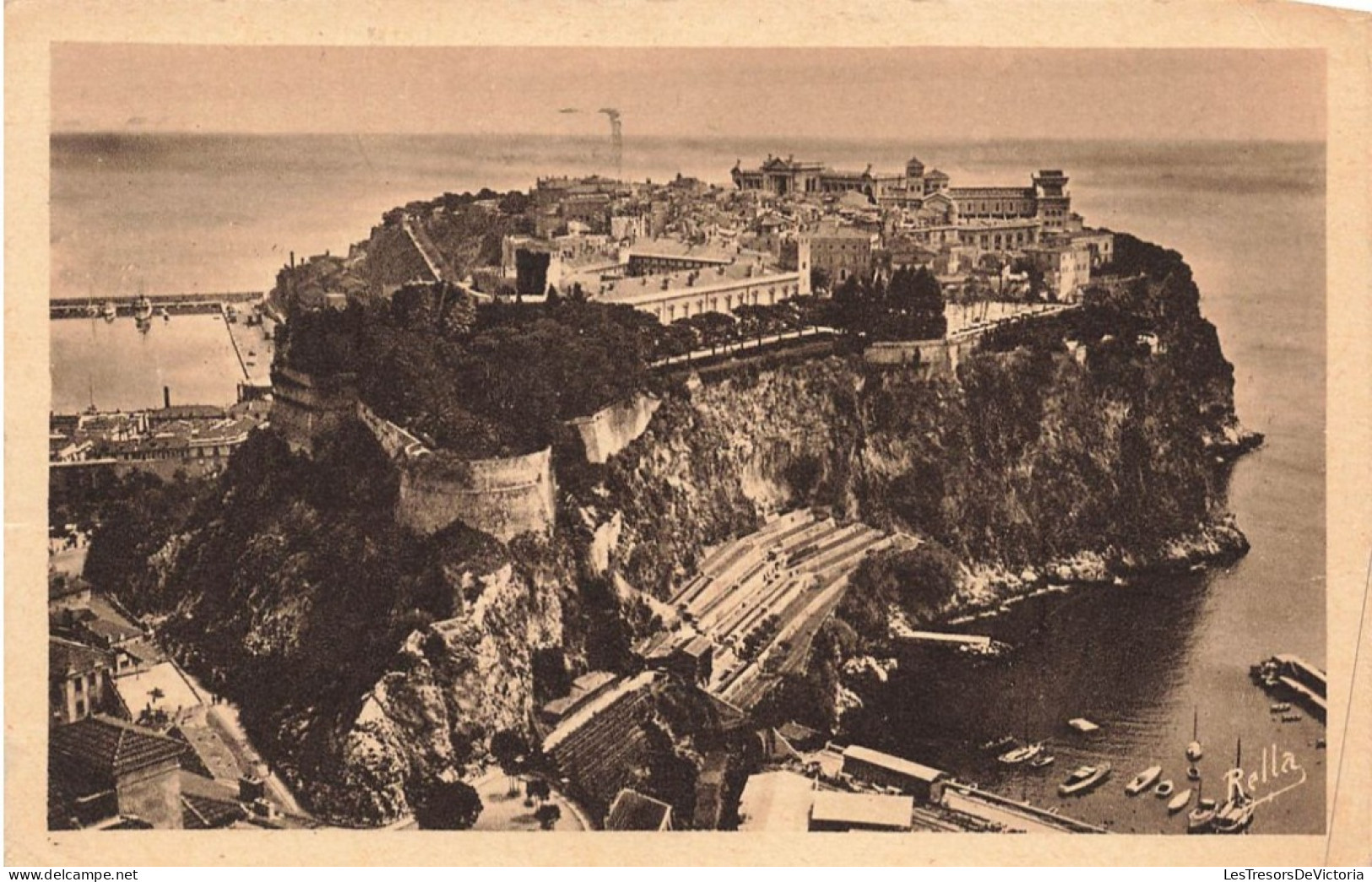 MONACO - Le Rocher De Monaco - Vue  - Carte Postale Ancienne - Multi-vues, Vues Panoramiques