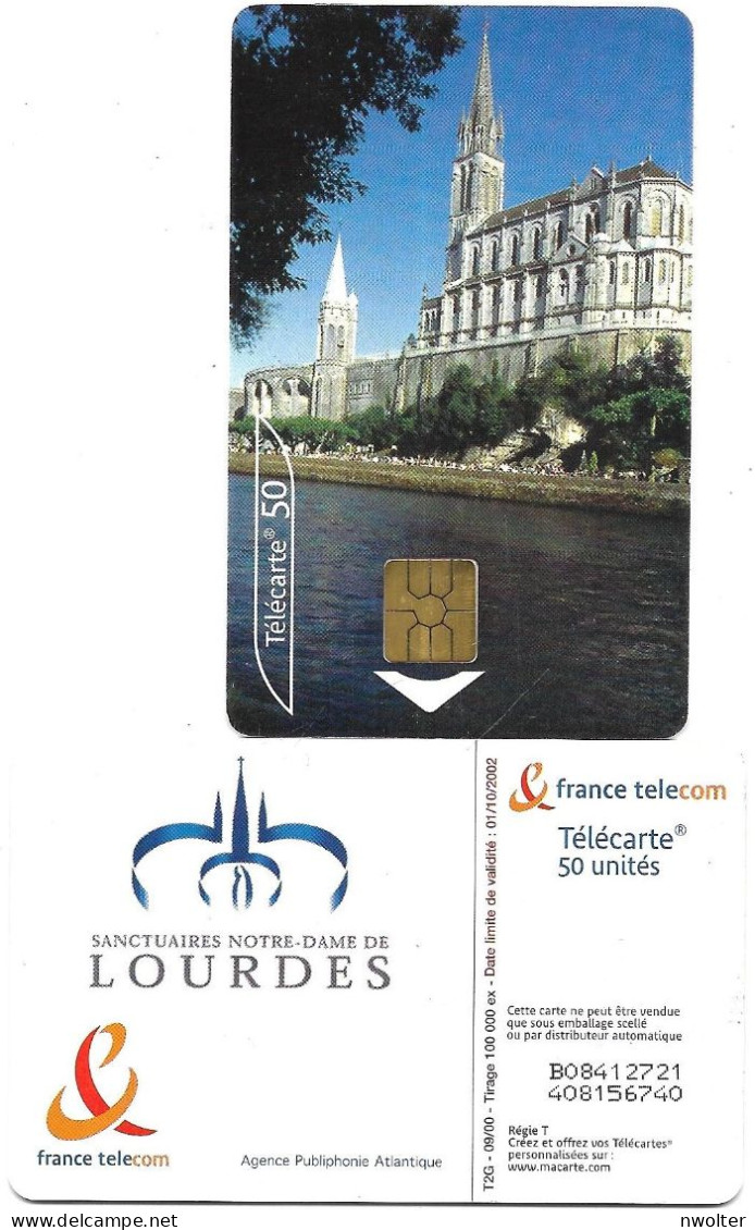 @+ Télécarte Lourdes - 09/00. REF : F1085 - 2000
