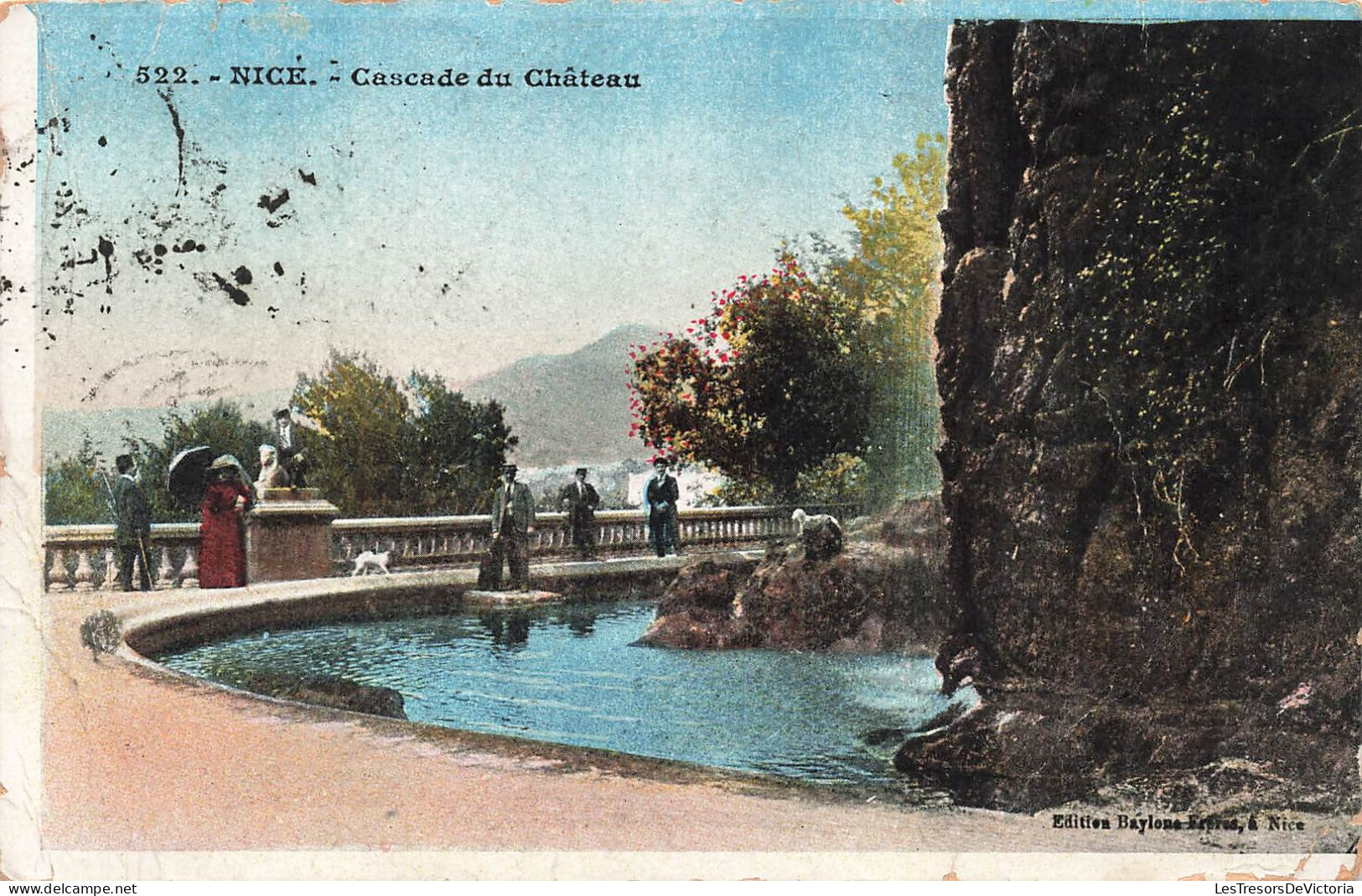 FRANCE - Nice - Cascade Du Château - Colorisé - Carte Postale Ancienne - Parchi E Giardini