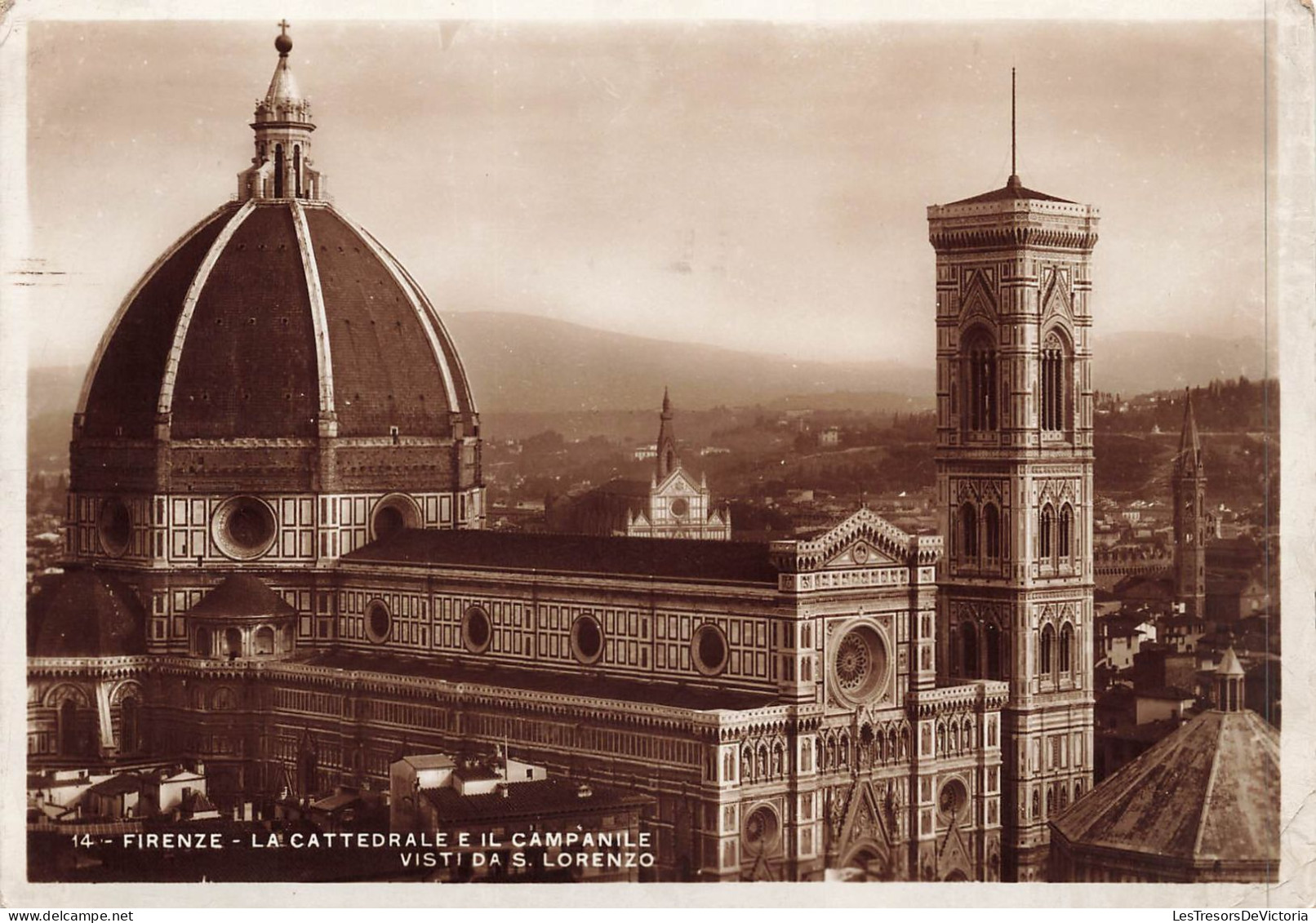 ITALIE - Firenze - La Cattedrale E Il Campanile Visti Da S Lorenzo - Carte Postale Ancienne - Firenze (Florence)