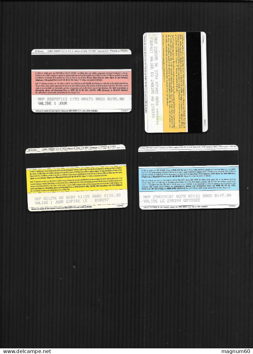 Lot De 4 Passeports Disney - Toegangsticket Disney