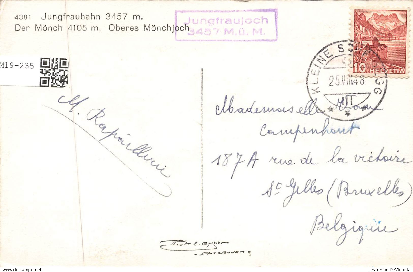 SUISSE - Jungfraubahn 3457 M - Der Mönch 4105m - Oberes Mönchjoch - Carte Postale Ancienne - Other & Unclassified