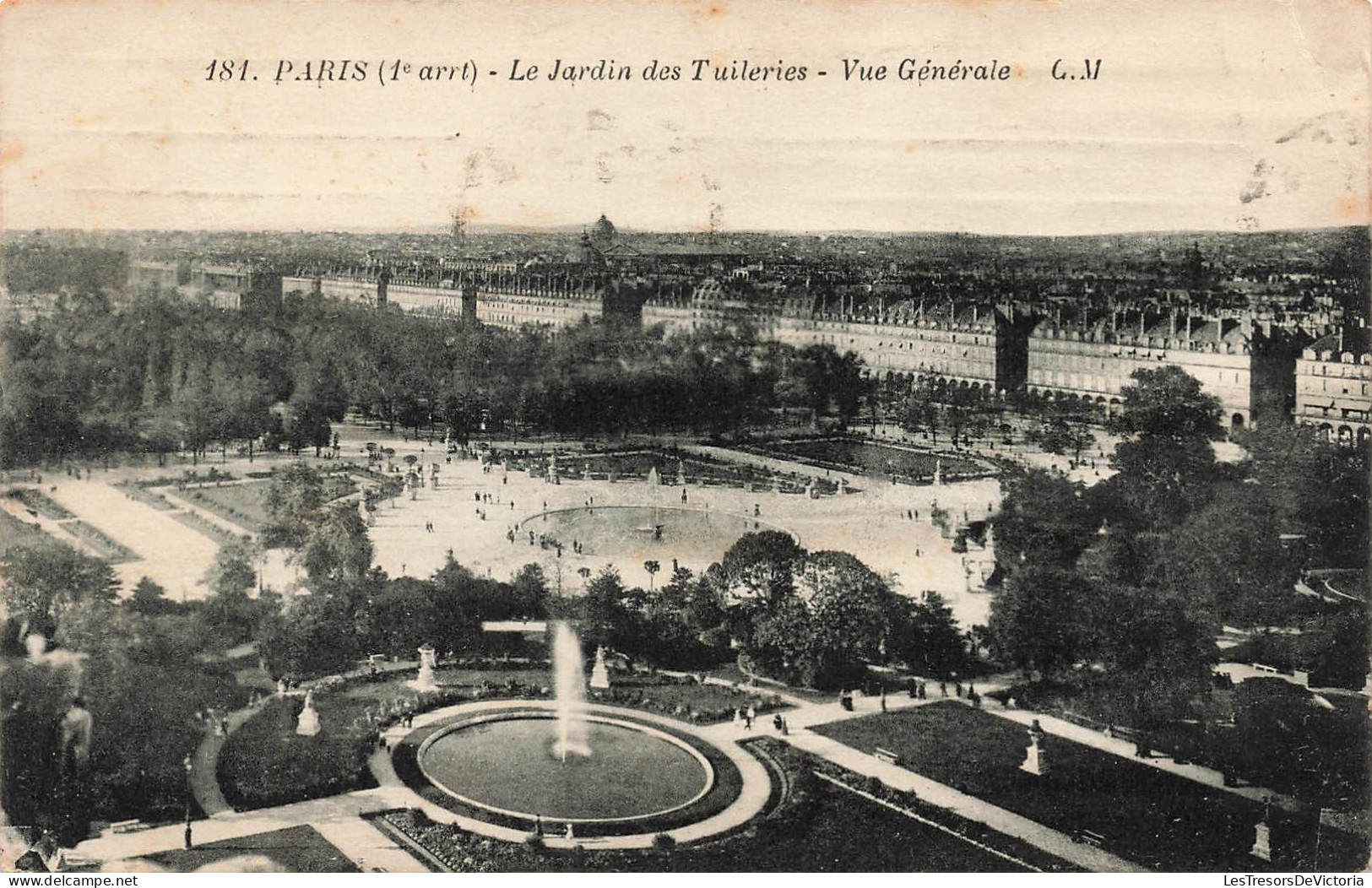 FRANCE - Paris - Le Jardin Des Tuileries - Vue Générale - G.M - Carte Postale Ancienne - Parcs, Jardins