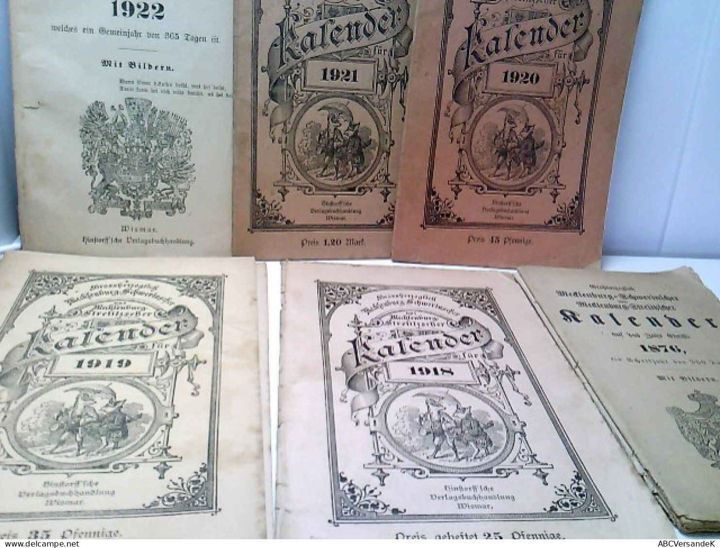 Konvolut: 6 Hefte (diverse Jahrgänge) Großherzoglich Mecklenburg-Schwerinscher Und Mecklenburg Strelitzscher K - Calendars