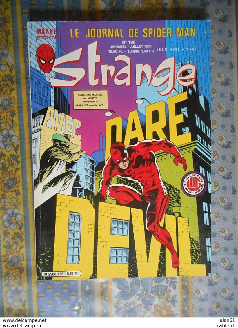 STRANGE N° 199 JUILLET 1986 MARVEL LUG SUPER HEROS Parfait état - Strange