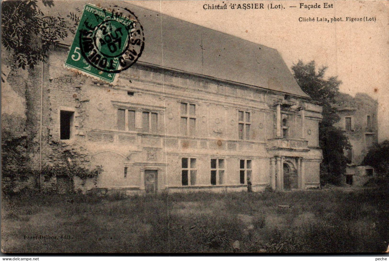 N°115473 -cpa Chateau D'Assier  -façade Est- - Assier