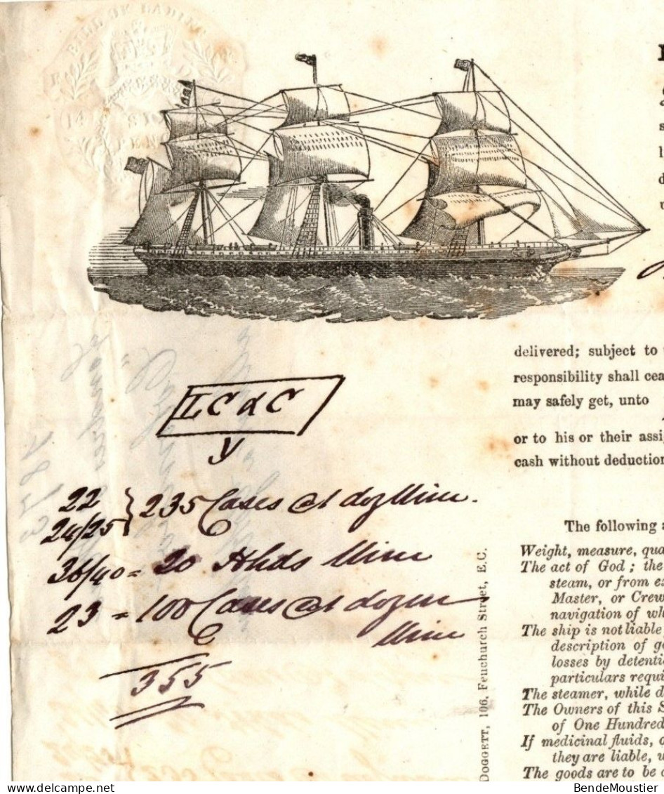 Lettre De Transport Maritime " Suez Canal " - The Steam Ship Colombo - London To Yokohama- Japan May 1873. - Ver. Königreich