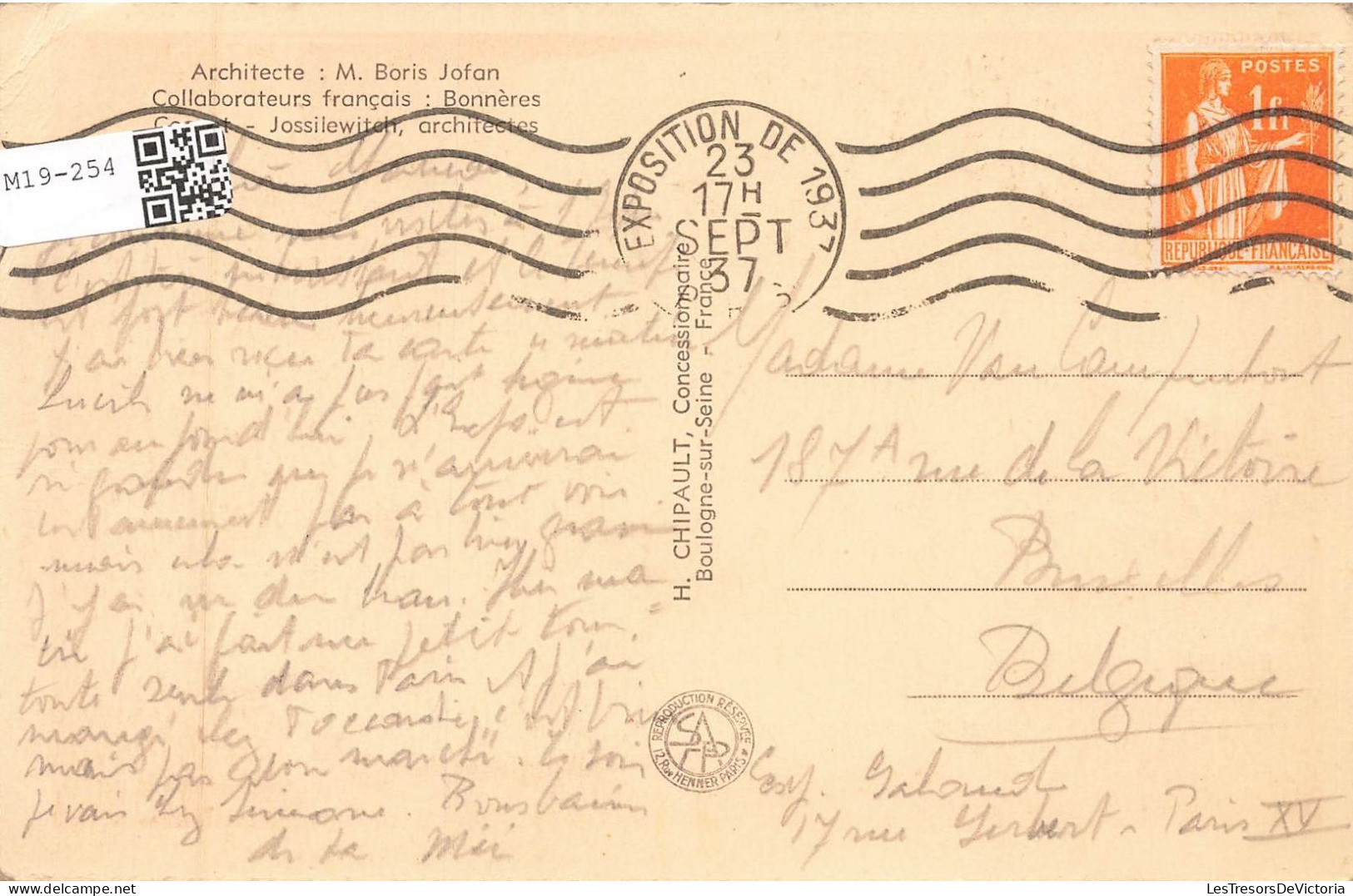 FRANCE - Exposition Internationale De Paris 1937 - Pavillon De L'URSS - Carte Postale Ancienne - Expositions