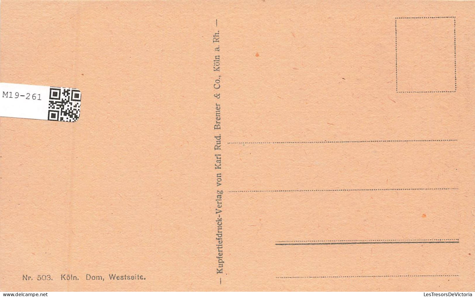 ALLEMAGNE - Köln - Dom, Westseite - Carte Postale - Koeln