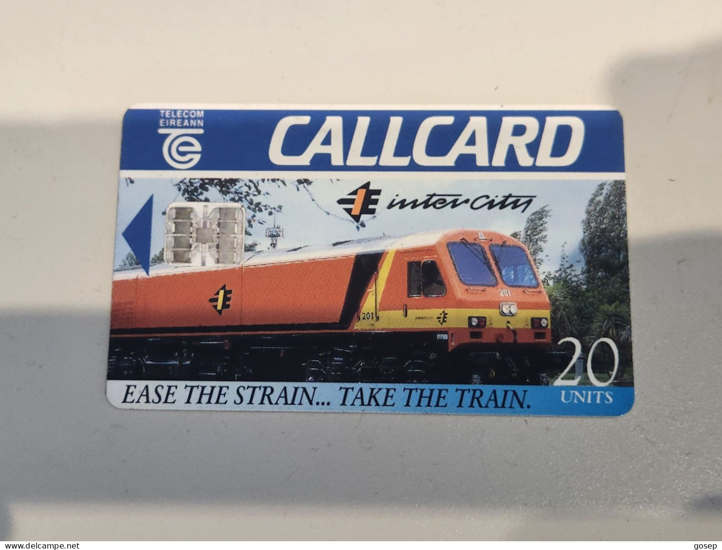 IRELAND-(IE-EIR-A-0022)-lirsh Rail-Ease The Strain-Take The Train-(1)-(20units)-used Card+1card Prepiad Free - Ierland