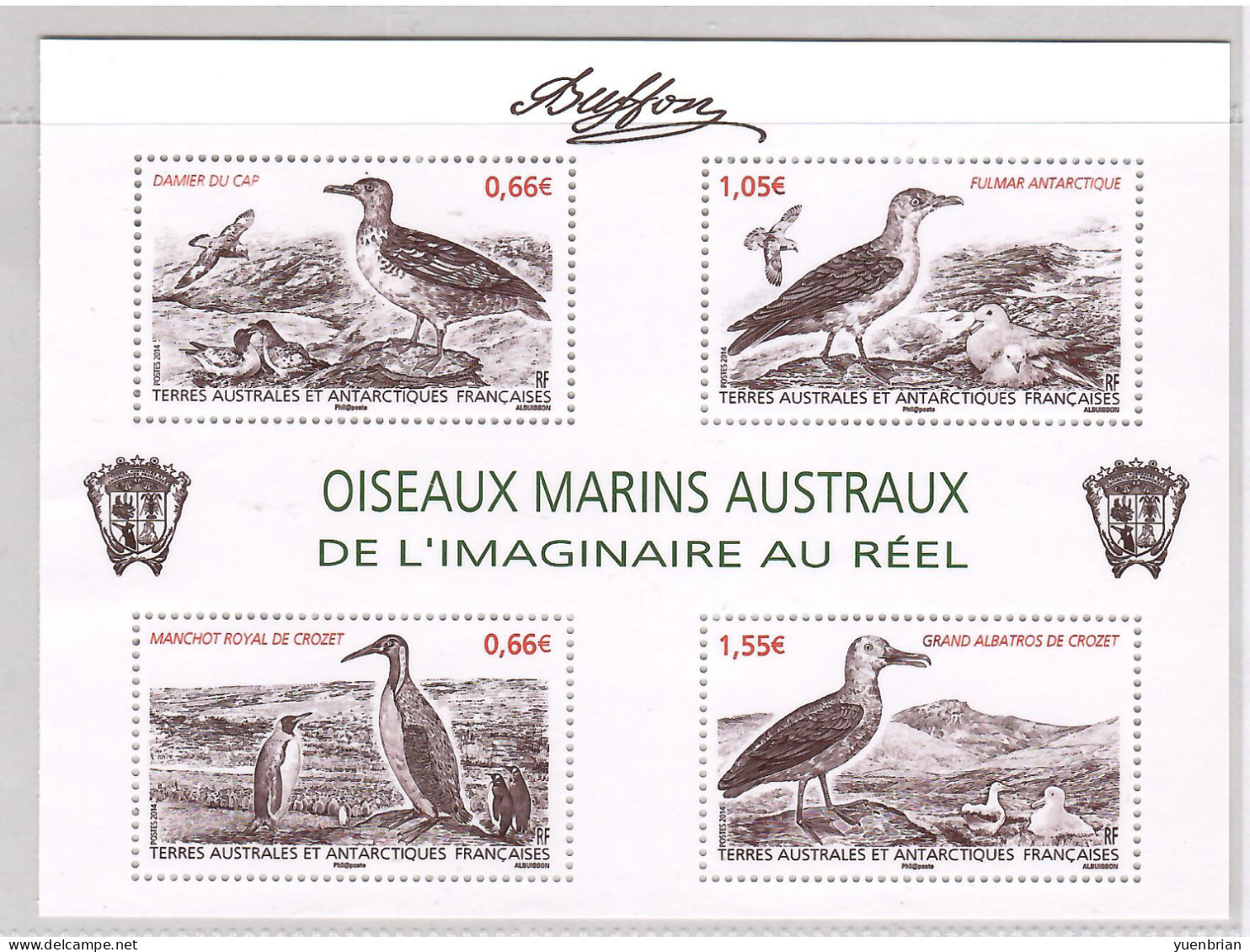 TAAF 2014, Bird, Birds, M/S Of 4v, MNH** - Pinguïns & Vetganzen