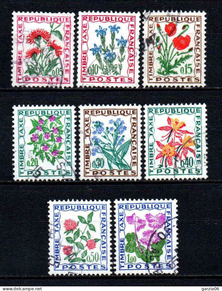 France - 1964- Tb Taxes - Fleurs Des Champs - N° 95 à 102 - Oblit - Used - 1960-.... Used