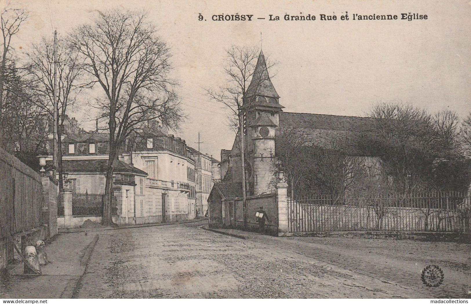 Croissy (78 - Yvelines) La Grande Rue Et L'Ancienne Eglise - Croissy-sur-Seine