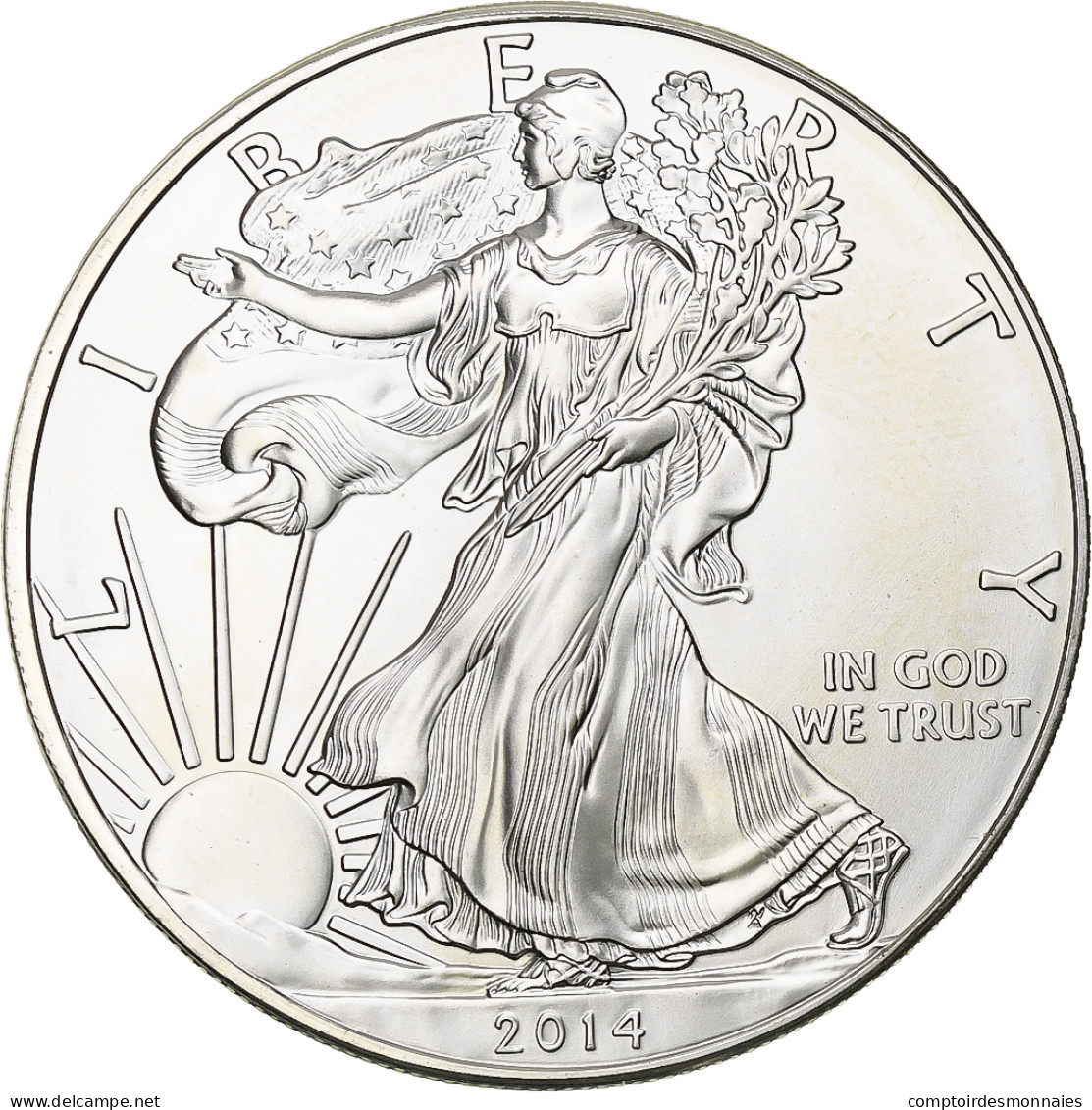 États-Unis, 1 Dollar, 1 Oz, 2014, Philadelphie, Argent, SPL, KM:273 - Argent