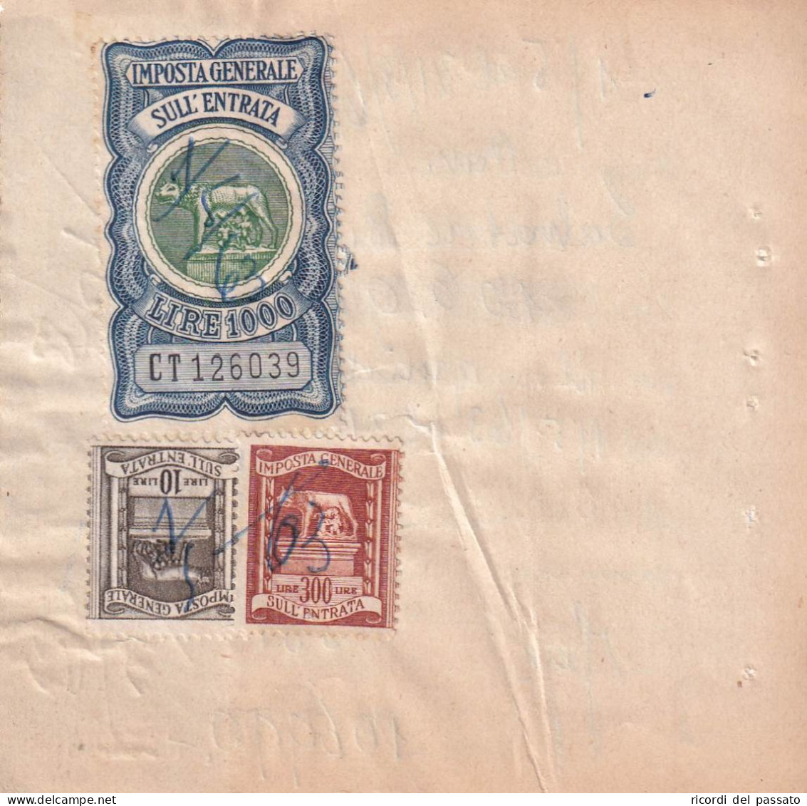 Marche Da Bollo Sù Ricevuta - Revenue Stamps