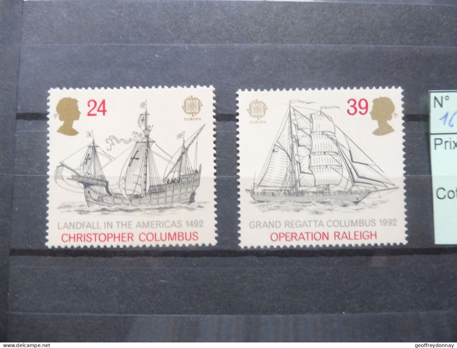 Grande Bretagne Great Britain British 1619/1620 Europa  Parfait Etat  Neuf Mnh ** 1992 - 1992