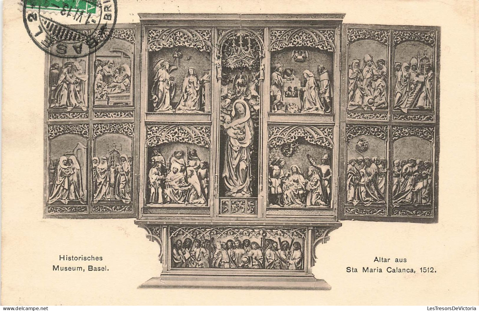 MUSEES - Basel Historiches Museum - Altar Aus Santa Maria Calanca - 1512 - Carte Postale Ancienne - Museos