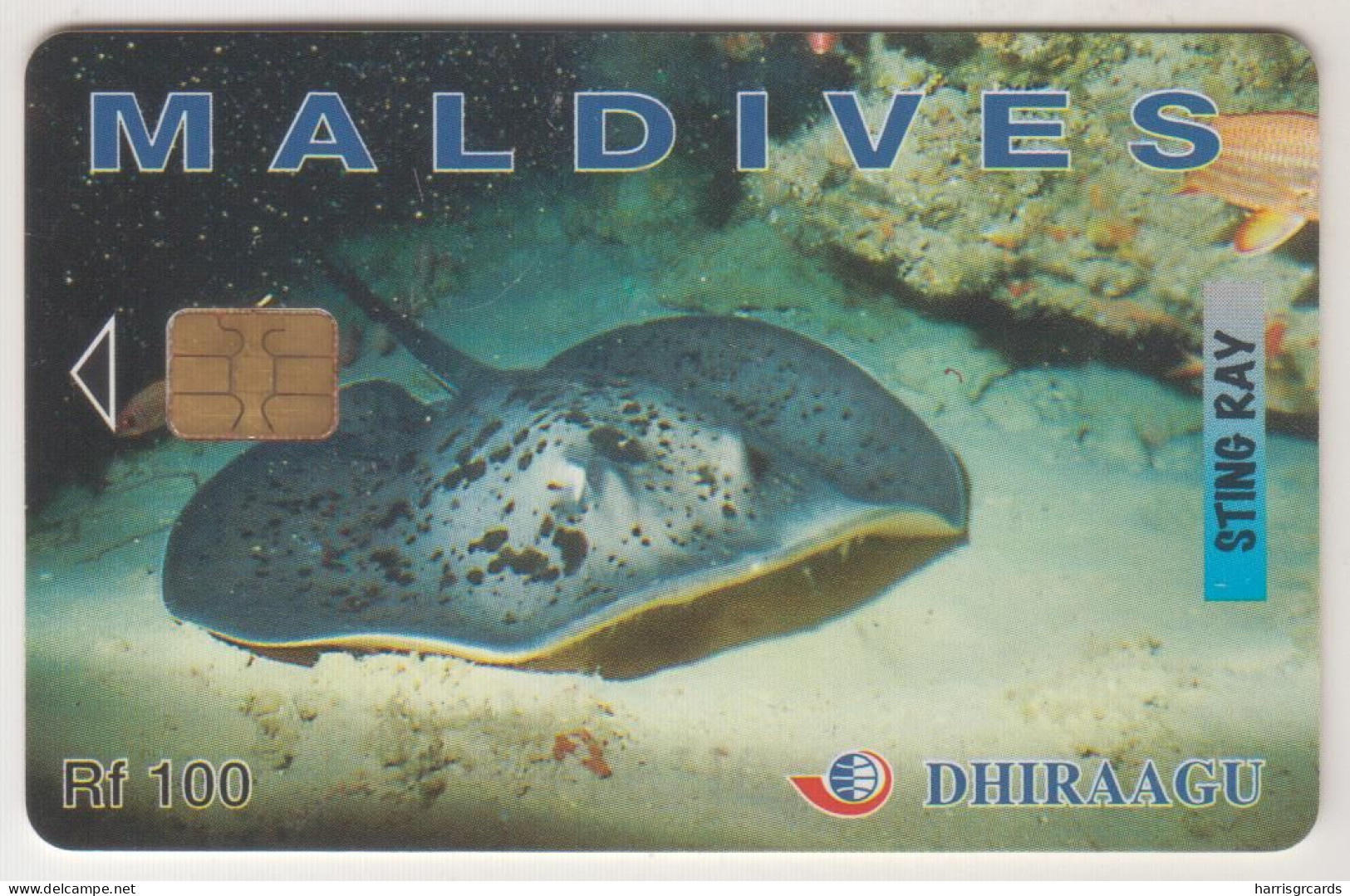 MALDIVES - Sting Ray, Chip: S35 (Module 35),CN :340MLDGIA, Used - Maldives