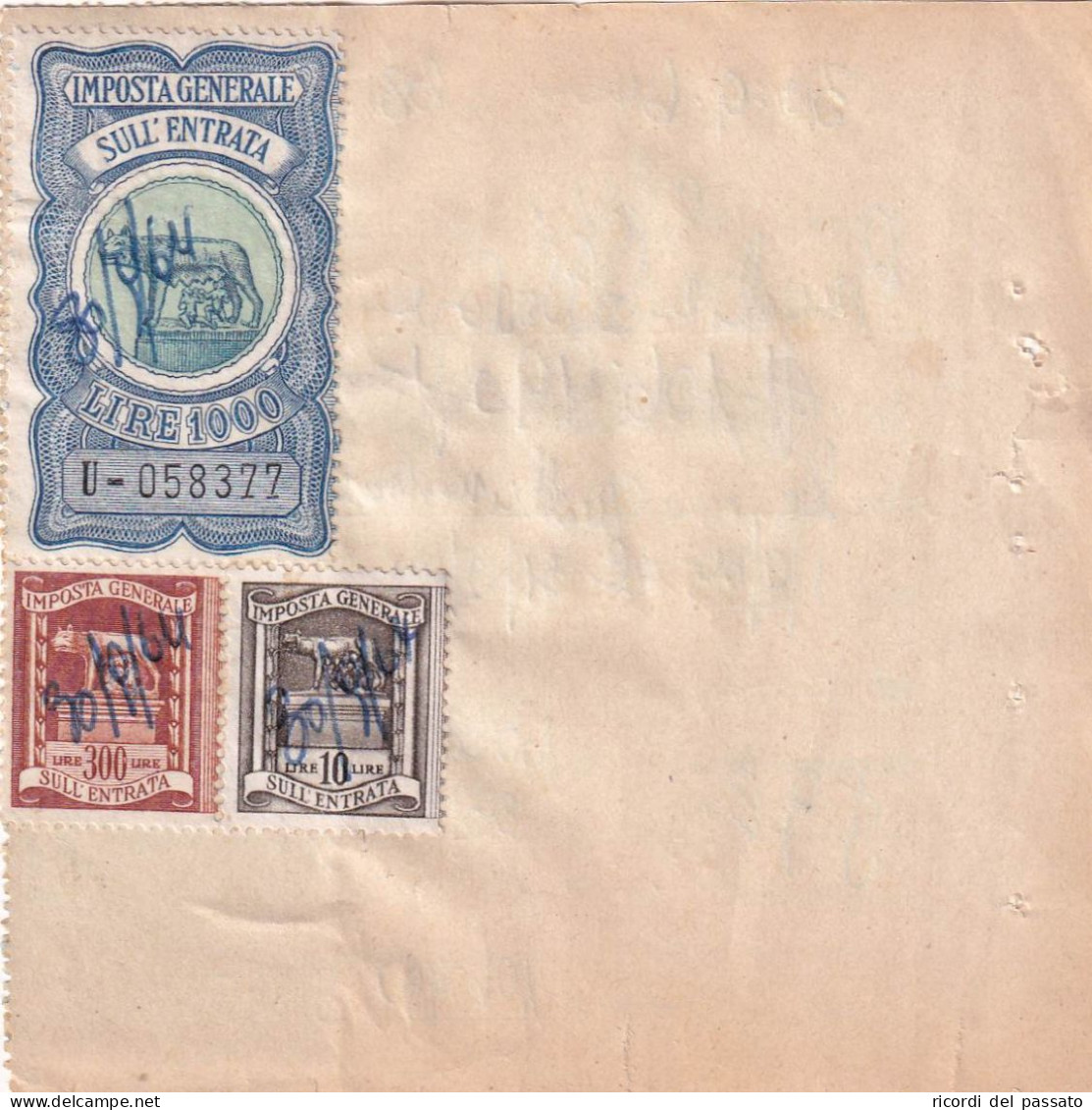 Marche Da Bollo Sù Ricevuta - Revenue Stamps