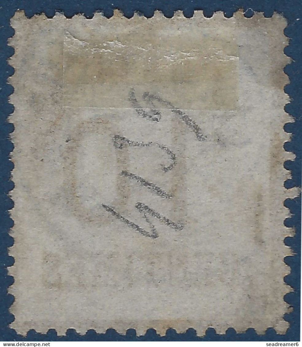 FRANCE Alsace Lorraine FEV 1871 N°5 10c Bistre Oblitéré Française Bleu De VERDUN SUR MEUSE TTB & R - Used Stamps