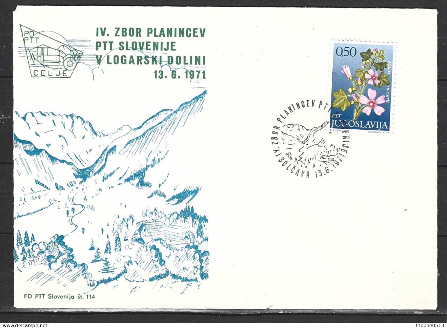 YOUGOSLAVIE. Enveloppe Commémorative De 1971. Assemblée Des Alpinistes De La Vallée Du Logar. - Bergsteigen