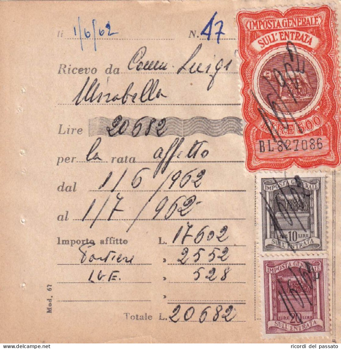 Marche Da Bollo Sù Ricevuta - Revenue Stamps