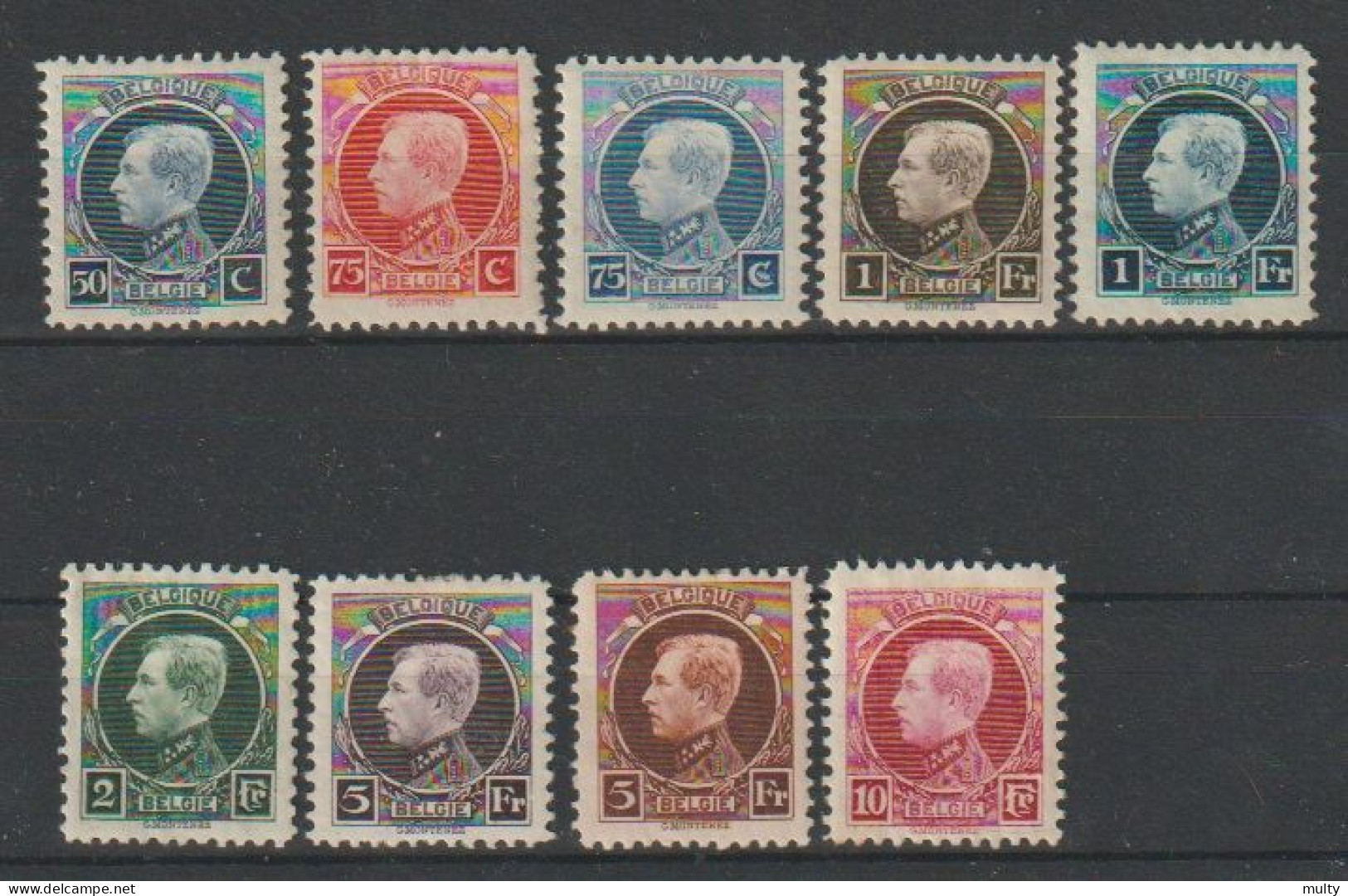 België OCB 211 / 219 * MH - 1921-1925 Small Montenez