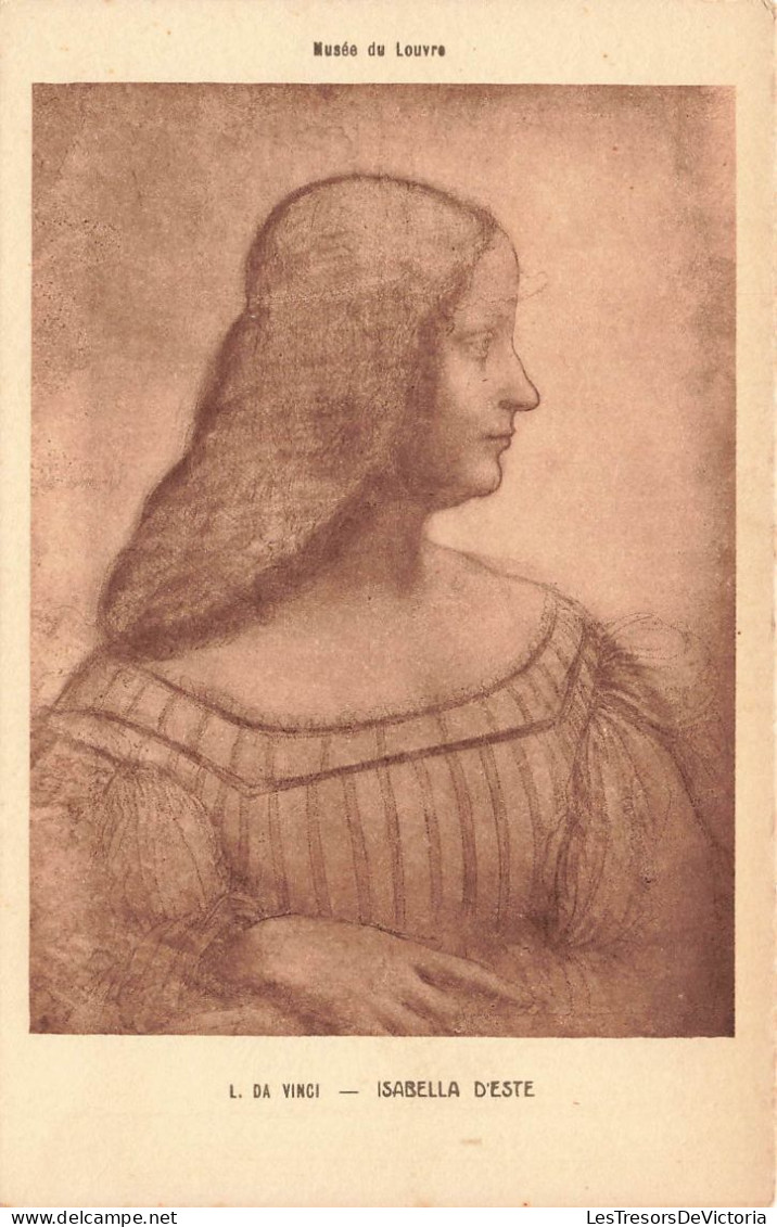 MUSÉES - Musée Du Louvre - Léonard De Vinci - Isabella D'este - Carte Postale Ancienne - Museum