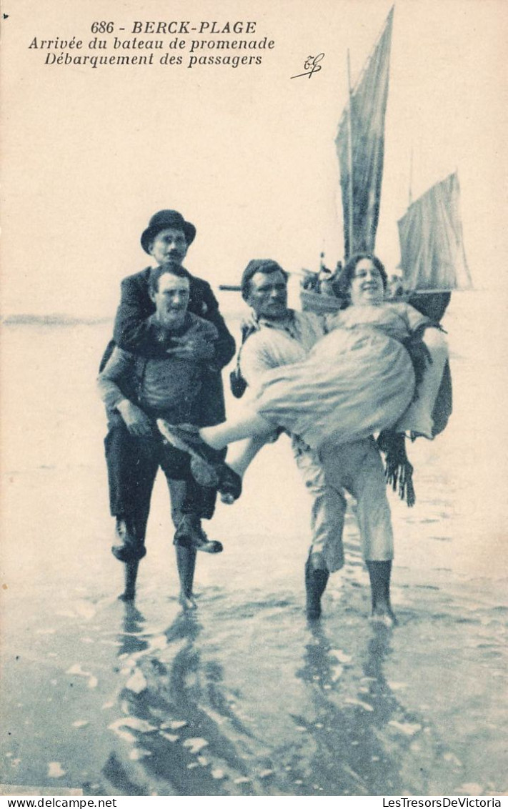 FRANCE - Berck - Plage - Arrivée Du Bateau De Promenade - Débarquement Des Passagers - Carte Postale Ancienne - Berck