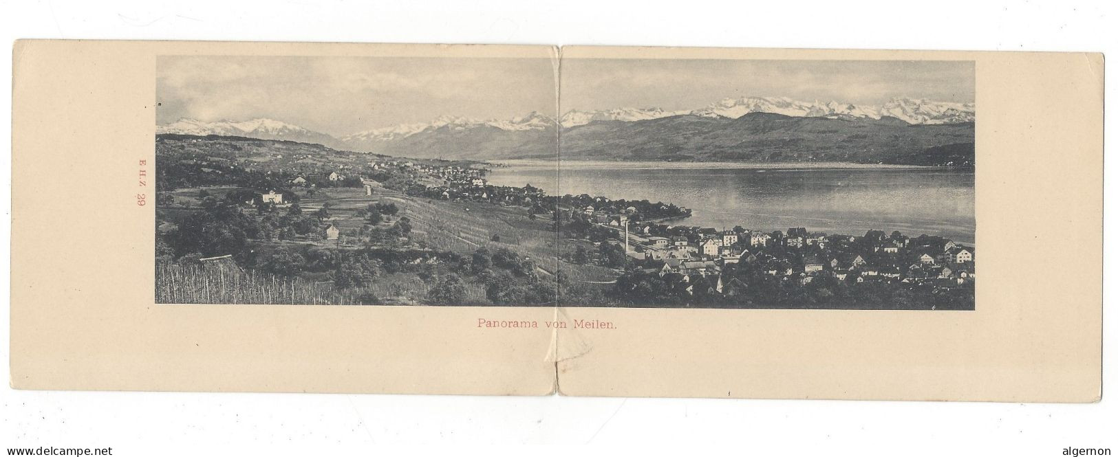 31736 - Panorama Von Meilen Circulée 1906 Carte Double - Meilen