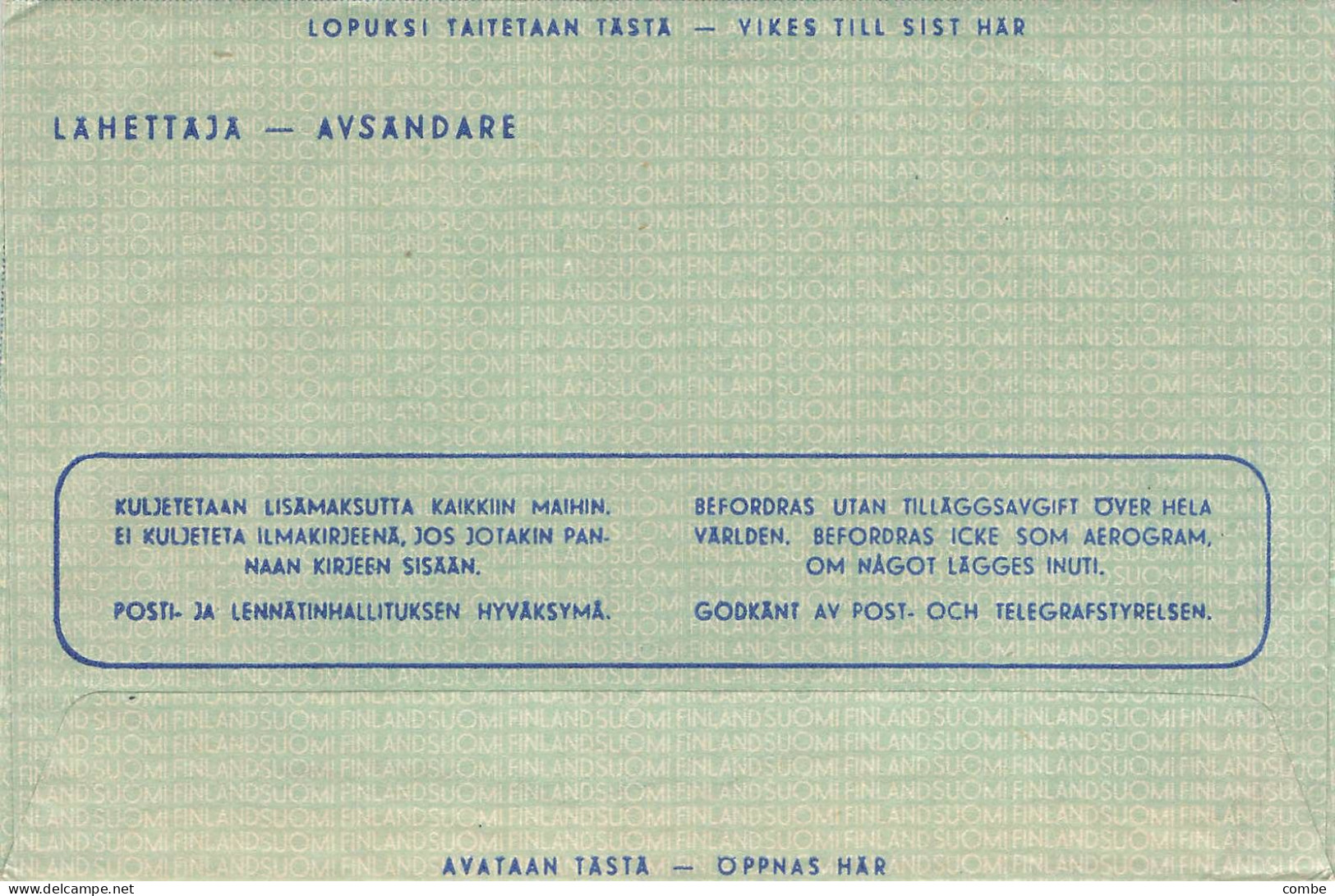 FINLAND. AEROGRAMME. 9 10 49. HELSINKI TO BOYERTOWN USA - Lettres & Documents