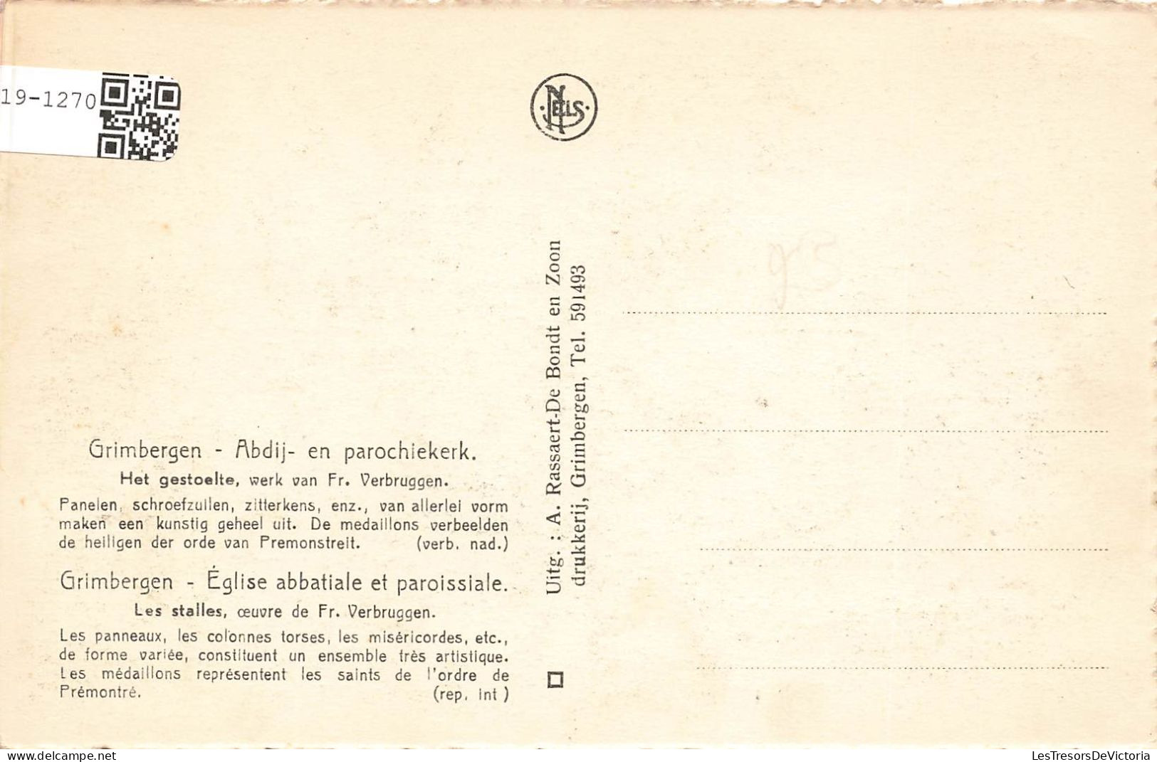 BELGIQUE - Grimbergen - Église Abbatiale Et Paroissiale - Carte Postale Ancienne - Grimbergen