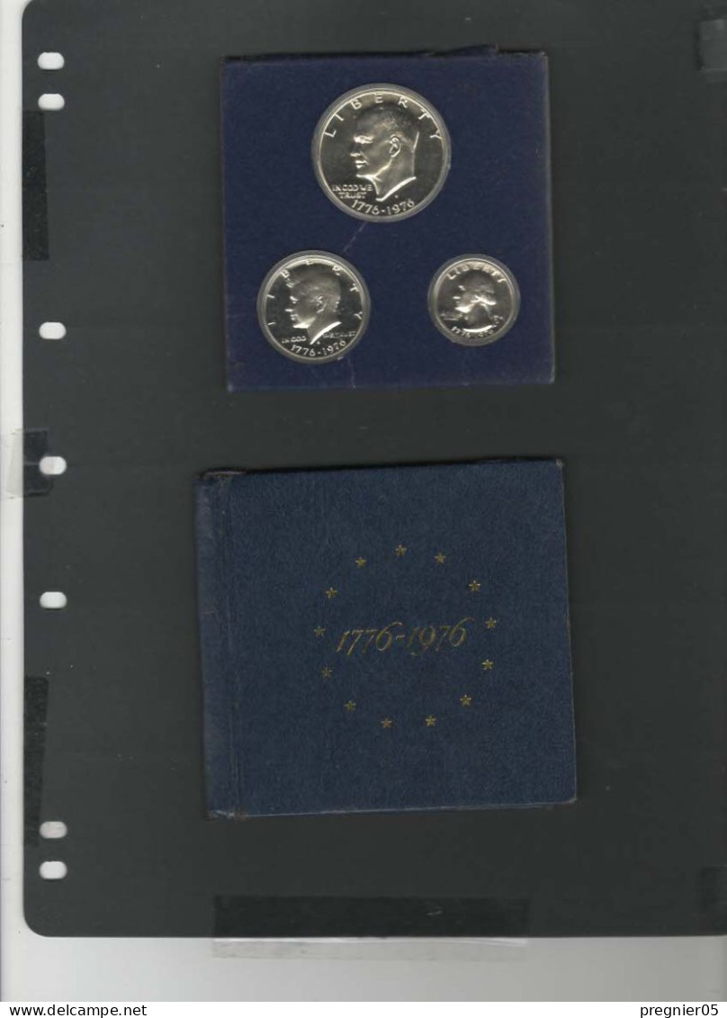 USA - Coffret 3 Pièces Bicentennial Silver Proof 1976 - Collections