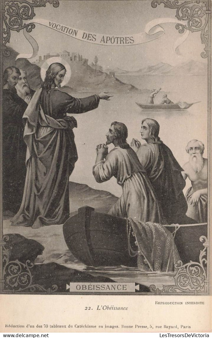 PEINTURES - TABLEAUX - Les Vertus évangéliques - Obéissance - Carte Postale Ancienne - Malerei & Gemälde