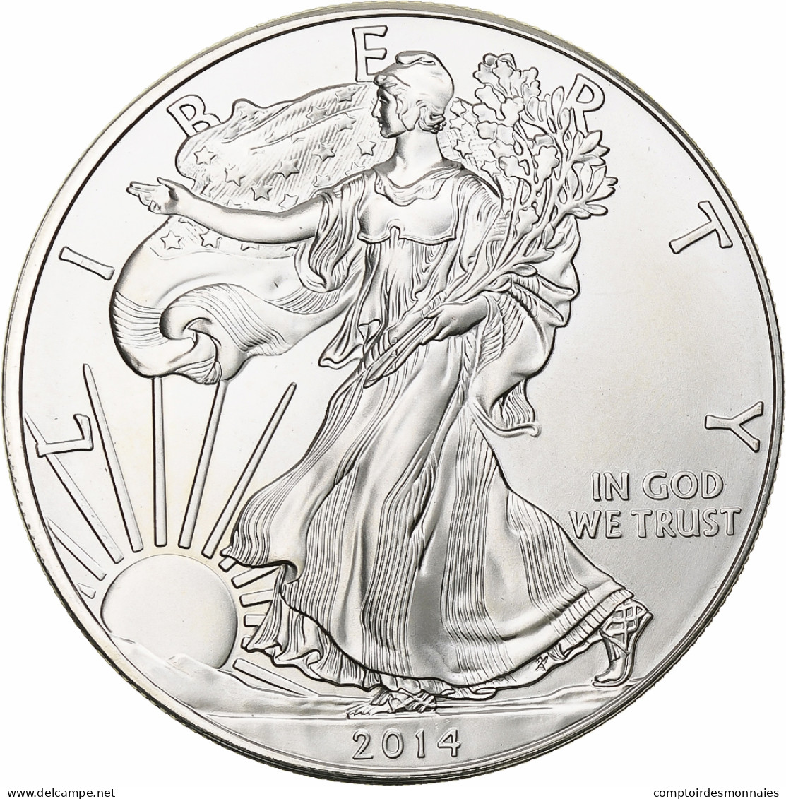 États-Unis, 1 Dollar, 1 Oz, 2014, Philadelphie, Argent, SPL, KM:273 - Silber