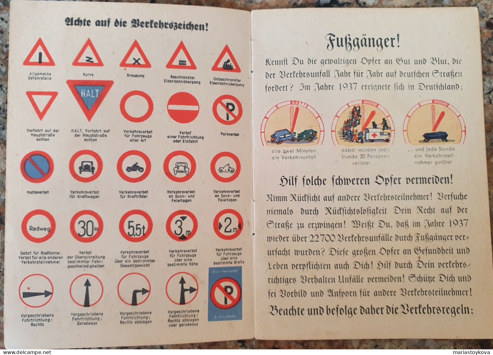 1937. 3rd Reich Issue. "Fußgänger Im Verkehr" - Matériel Et Accessoires