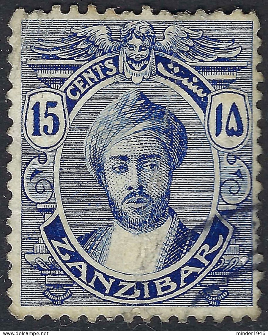 ZANZIBAR 1921 15c Blue SG285 FU - Zanzibar (...-1963)