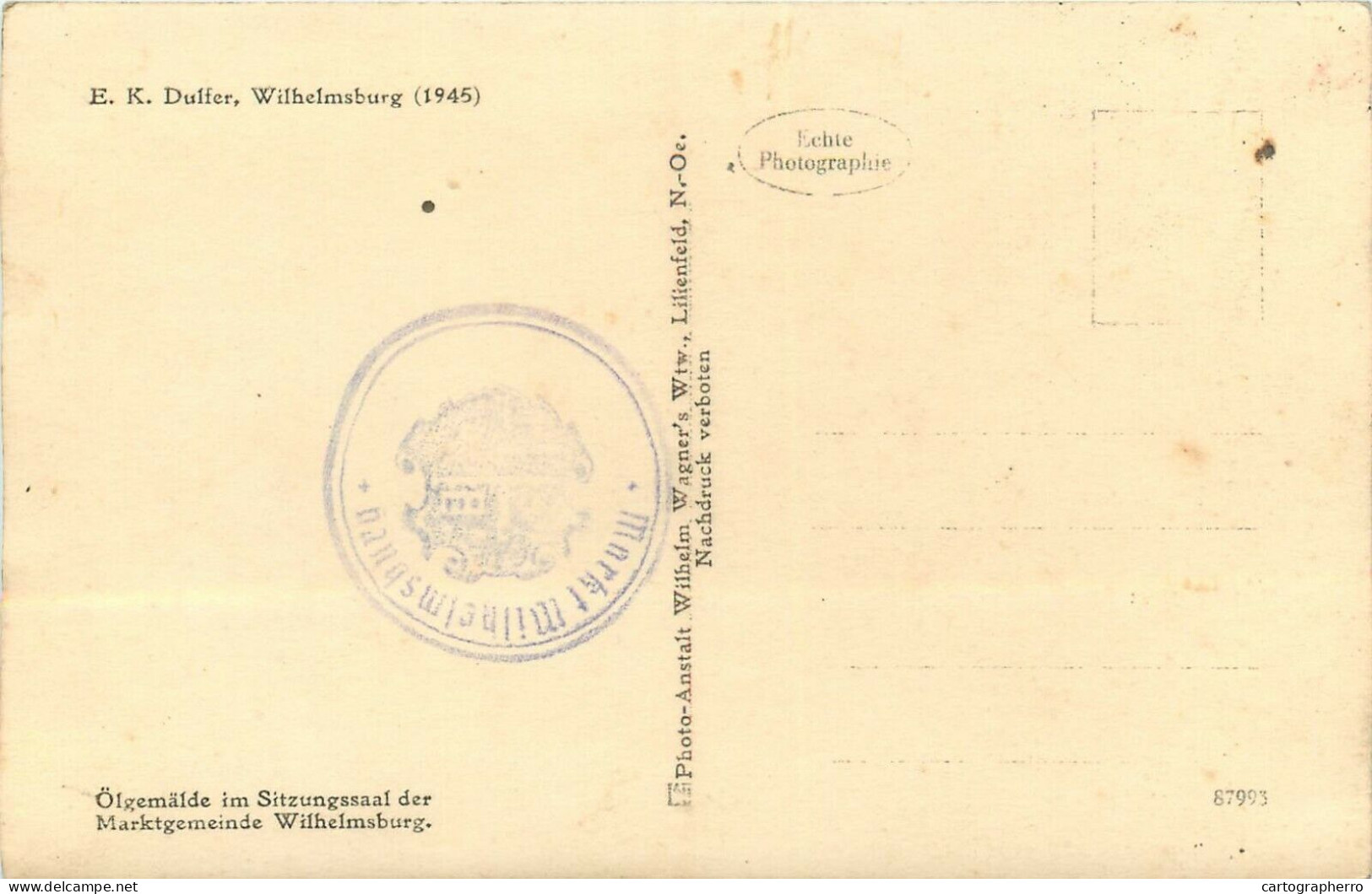 Wilhelmsburg, E. K. Dulfer AK 1945 - Wilhemsburg