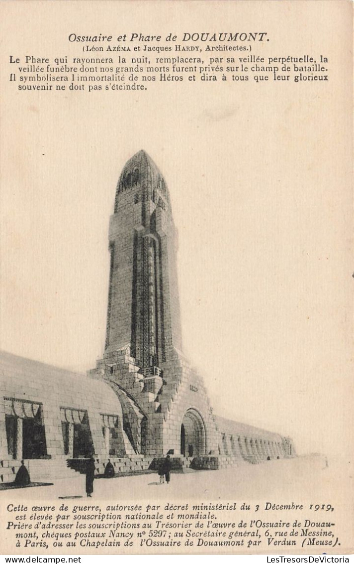 FRANCE - Douaumont - Ossuaire Et Phare Du Douaumont - Carte Postale Ancienne - Douaumont