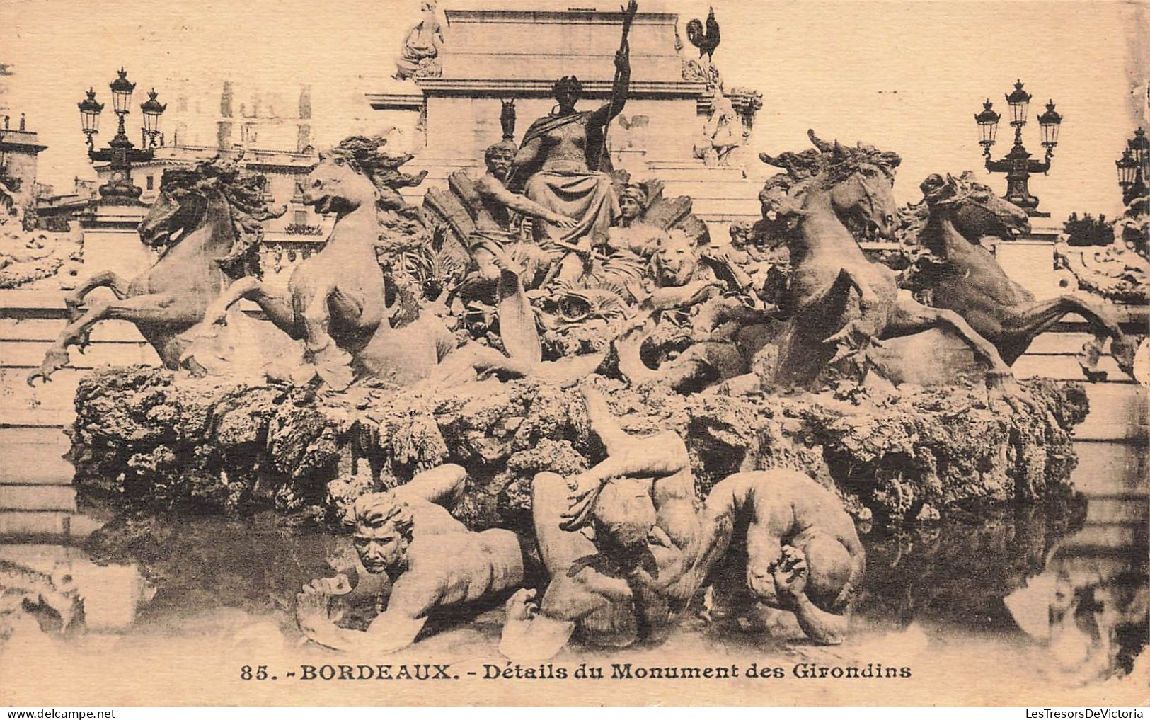 FRANCE - Bordeaux - Détails Du Monument Des Girondins - Carte Postale Ancienne - Bordeaux