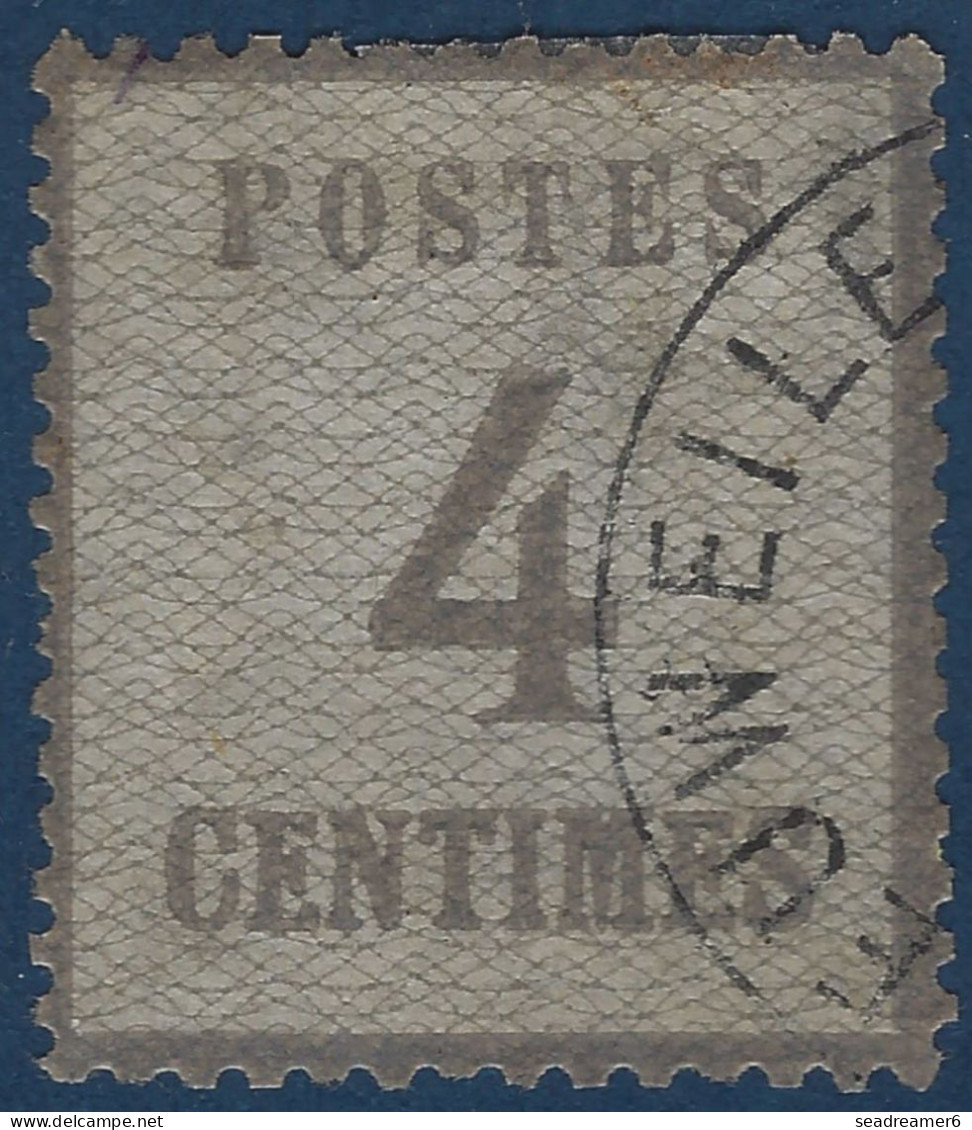 Alsace Lorraine N°3 4c Gris Obliteration Allemande De NEUWEILER TTB & R - Used Stamps