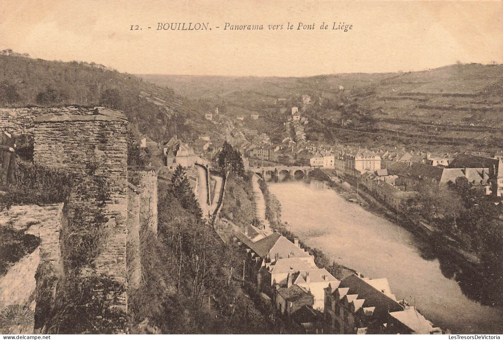 BELGIQUE - Bouillon - Panorama Vers Le Pont De Liège - Carte Postale Ancienne - Bouillon