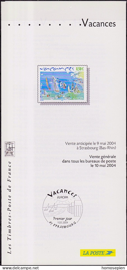 Europa CEPT 2004 France - Frankreich Y&T N°DP3668 - Michel N°PD3812 *** - 0,50€ EUROPA - Format 100*210 - Présentation - 2004