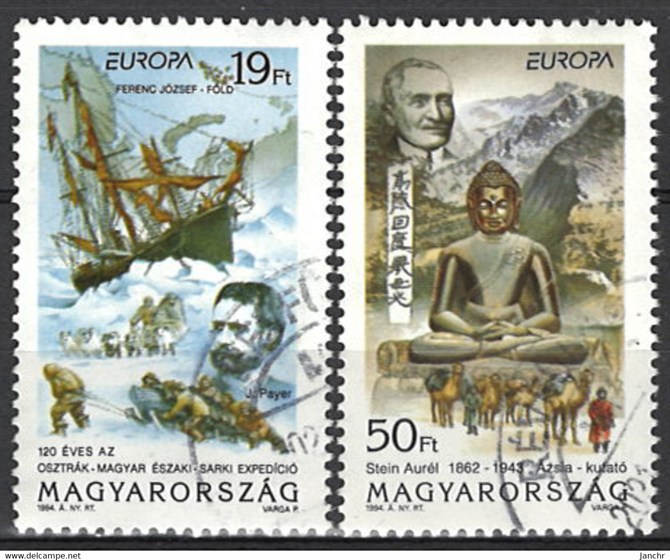 Ungarn Hungary 1994. Mi.Nr. 4287-4288, Used O - Gebruikt