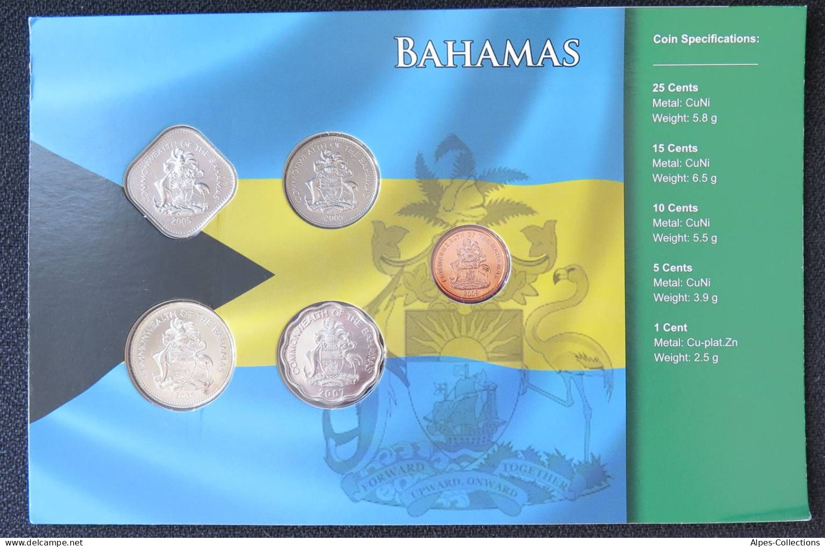 BHSX01 - BAHAMAS - Set De 5 Monnaies - 1 Cent à 25 Cents - Bahamas